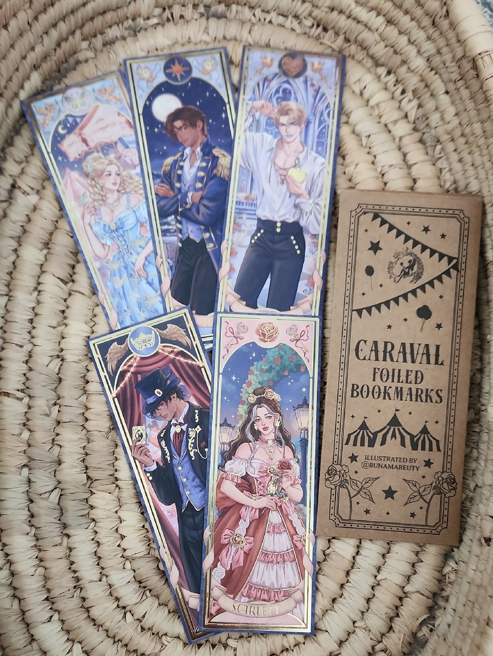 Caraval Foiled Bookmarks Fairyloot